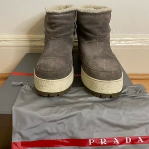 Prada Sport Shearling Boots 40